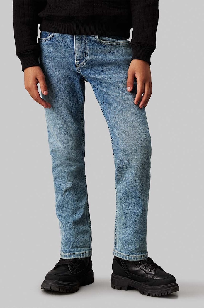 Calvin Klein Jeans jeans pentru copii IB0IB02191.9BYH albastru