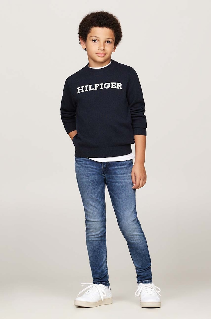 Detské rifle Tommy Hilfiger SCANTON Y Planet friendly modrá KB0KB09181.9BYH.128.176