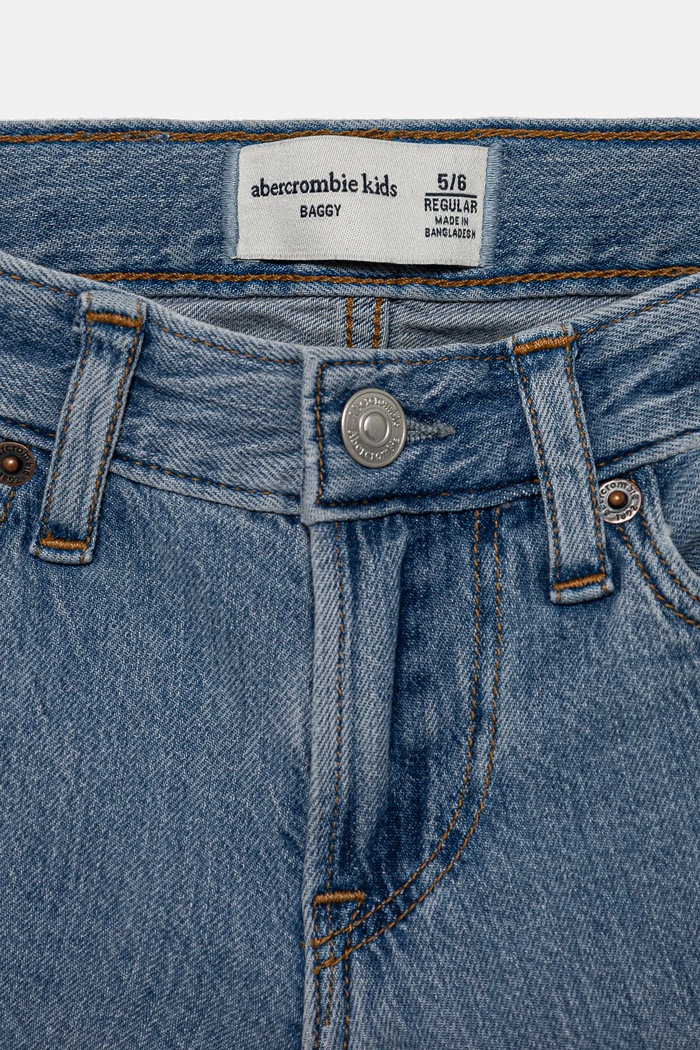 Chłopiec Abercrombie & Fitch jeansy dziecięce KI231.4095 niebieski