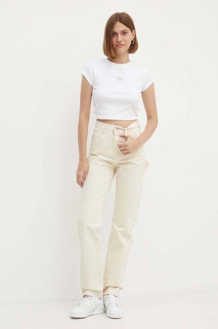 Calvin Klein Jeans Τζιν παντελόνι Calvin Klein Jeans J20J223656 μπεζ AW24