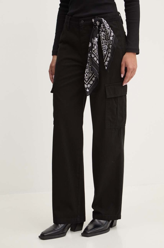 Τζιν παντελόνι Guess Jeans Planet friendly μαύρο W4YB61.WGCV1