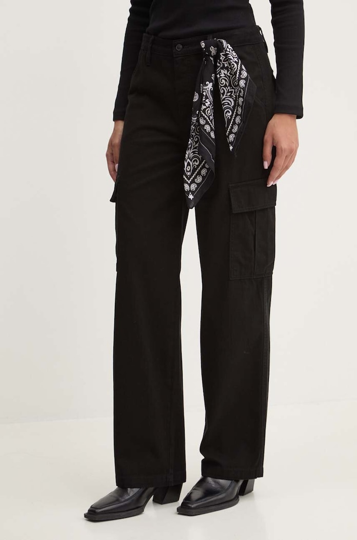 Τζιν παντελόνι Guess Jeans Planet friendly μαύρο W4YB61.WGCV1