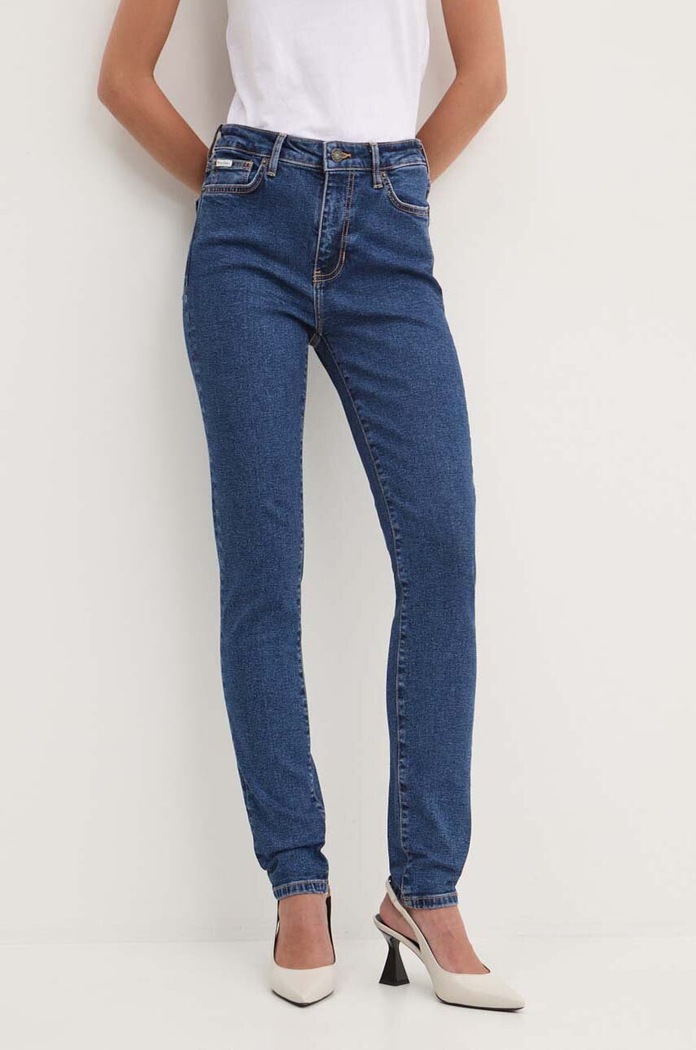 Rifle Guess Jeans Planet friendly modrá W4YA92.D5CB2