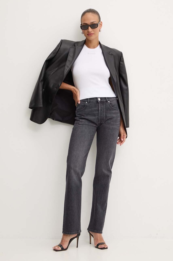 Pinko jeansy 103882.A20U szary AW24