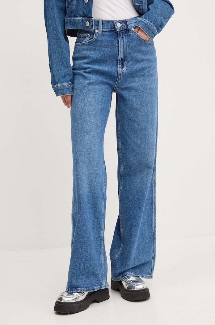 Traperice Tommy Jeans visoki plava DW0DW19269