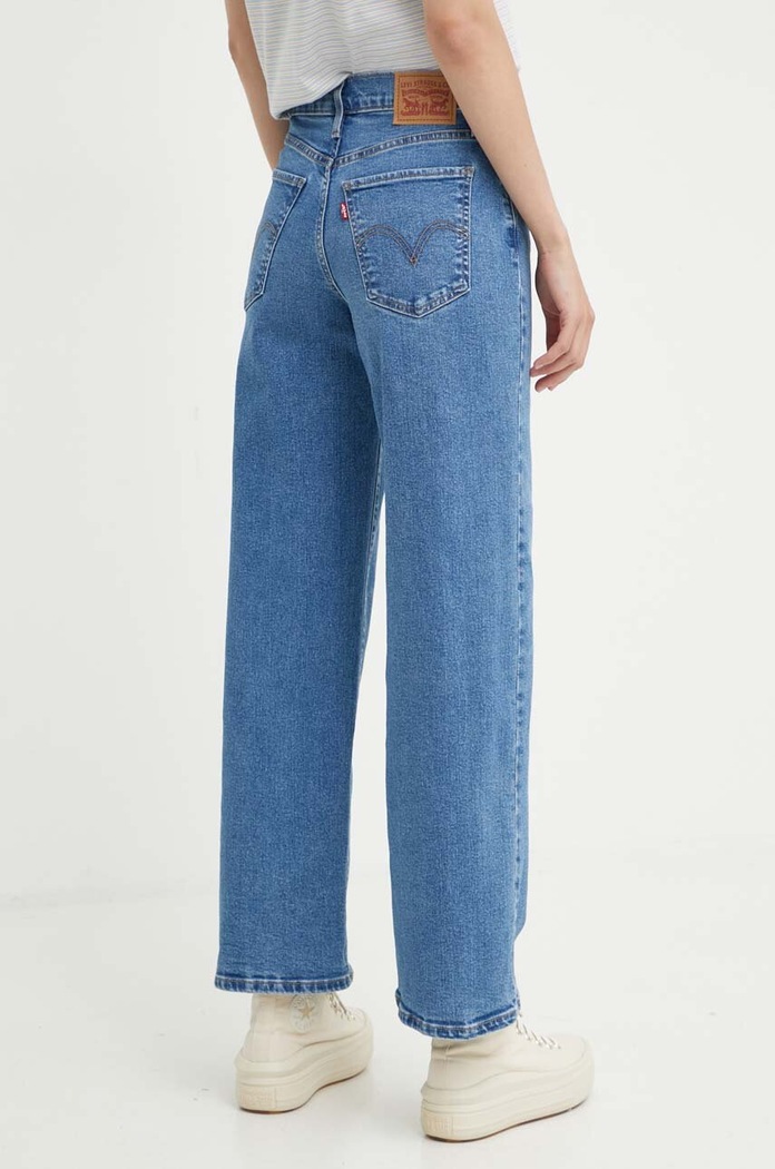 Odzież Levi's jeansy HIGH RISE WIDE LEG 72970 niebieski