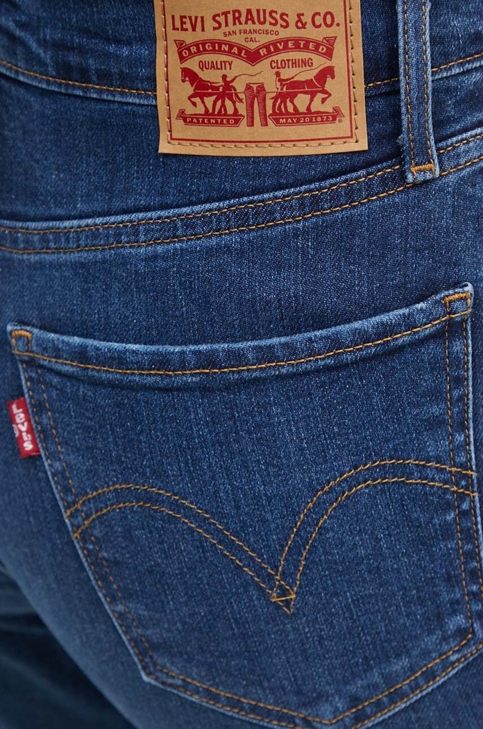 Džíny Levi's HIGH RISE WIDE LEG námořnická modř 72970