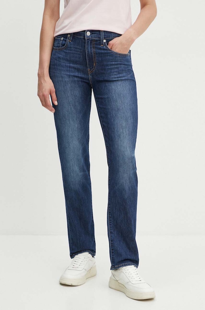 Levi's jeansy 724 HIGH RISE STRAIGHT Planet friendly niebieski 18883