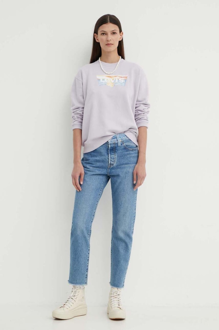 Rifle Levi's 501 CROP SPLIT CRAFT A9425 modrá AW24