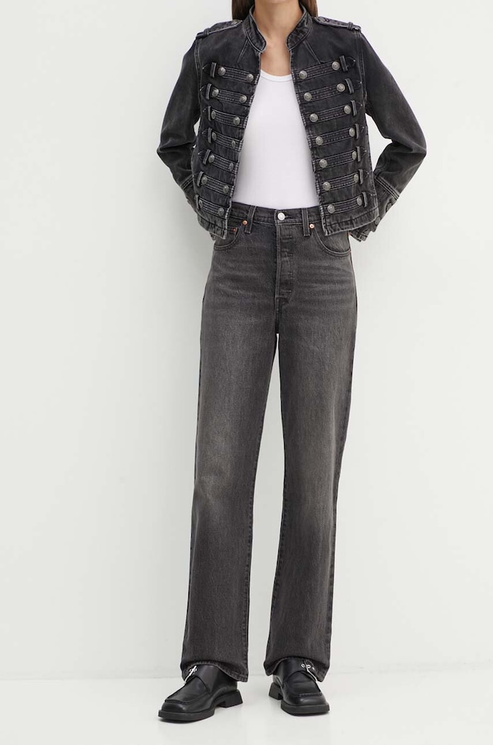 Traperice Levi's RIBCAGE FULL LENGTH siva 79078
