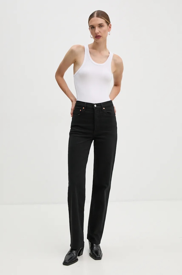 Rifle Levi's RIBCAGE FULL LENGTH RIBCAGE FULL LENGTH 79078 čierna AA00