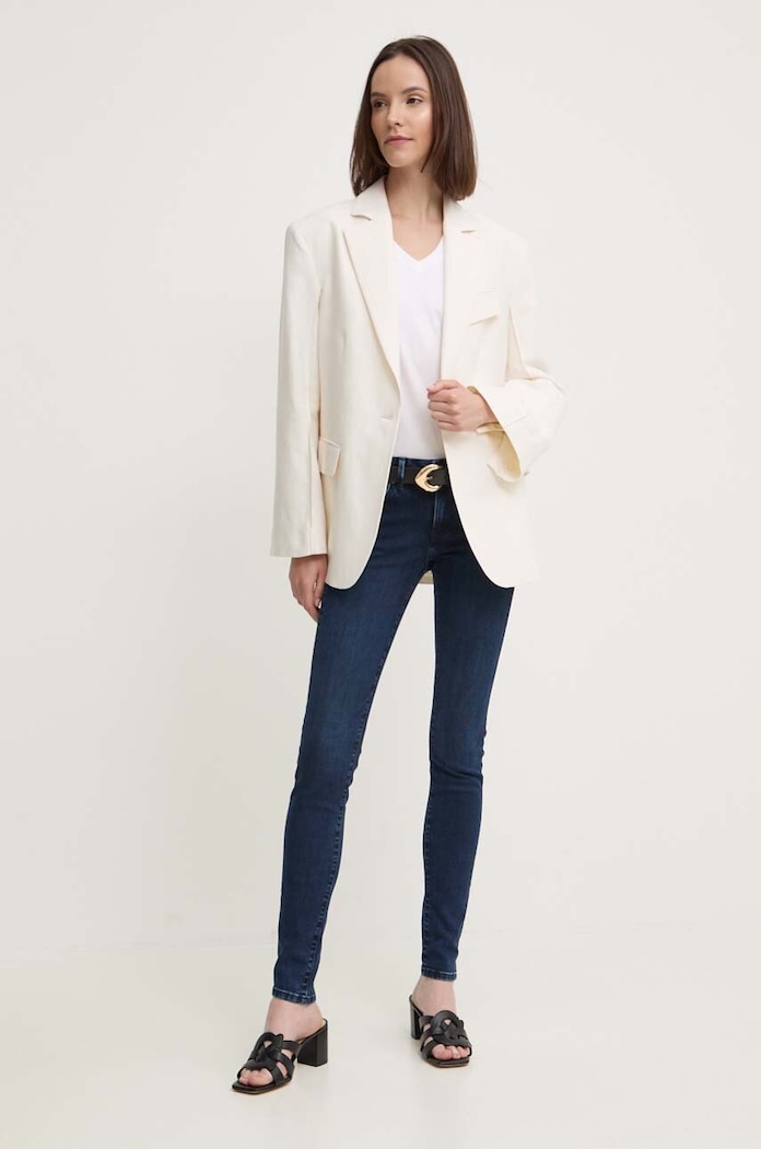 Pepe Jeans jeansy SKINNY JEANS LW PL204583CU2 granatowy AW24