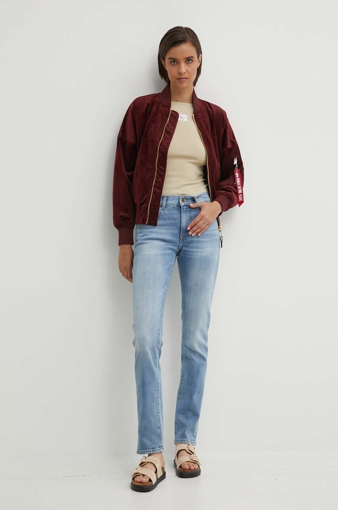 Pepe Jeans jeansy SLIM JEANS MW PL204589PG0 niebieski AW24
