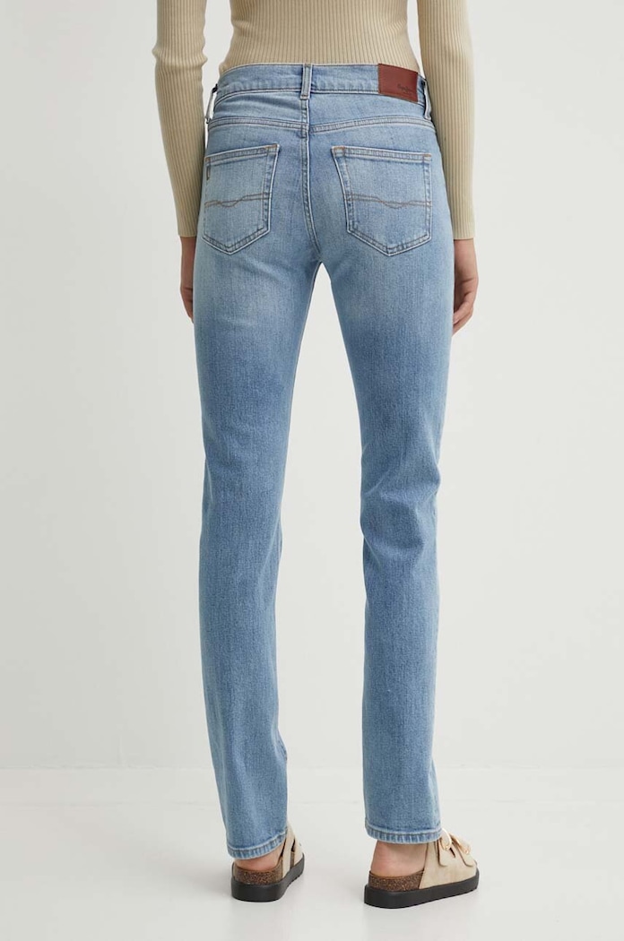 Odzież Pepe Jeans jeansy SLIM JEANS MW PL204589PG0 niebieski