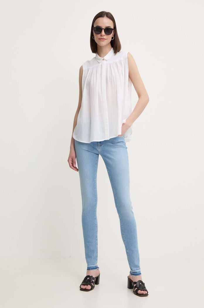Pepe Jeans jeansi SKINNY JEANS MW PL204728MP9 albastru AW24