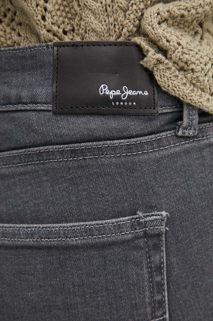 Rifle Pepe Jeans SKINNY JEANS MW sivá PL204728UH8