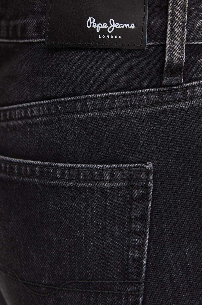Pepe Jeans jeansy STRAIGHT JEANS MW czarny PL204730XH7