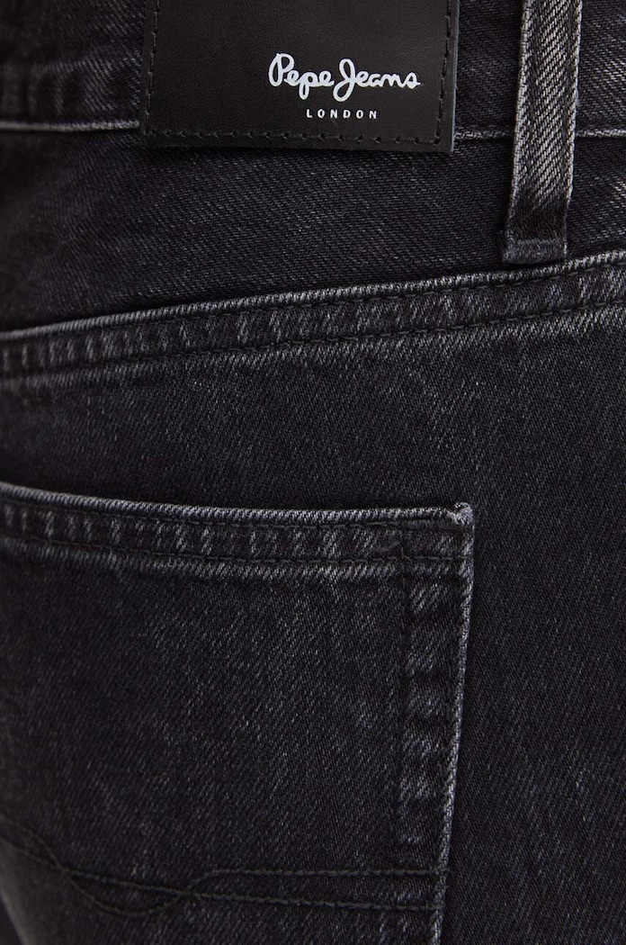 Pepe Jeans jeansy STRAIGHT JEANS MW czarny PL204730XH7