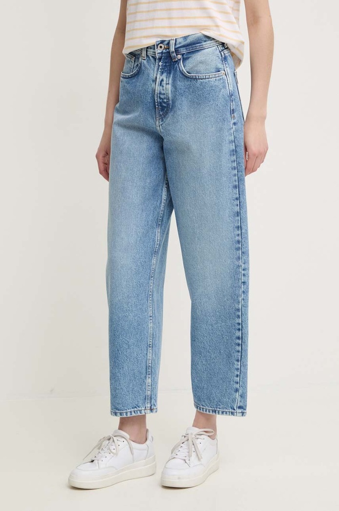 Pepe Jeans jeansy BARREL JEANS UHW Planet friendly niebieski PL204739MP4