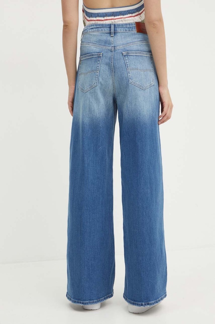 Odzież Pepe Jeans jeansy WIDE LEG JEANS UHW PL204740HV6 niebieski