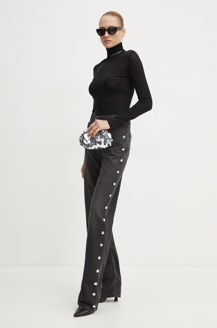Elisabetta Franchi Τζιν παντελόνι Elisabetta Franchi PJ28N46E2 γκρί AW24