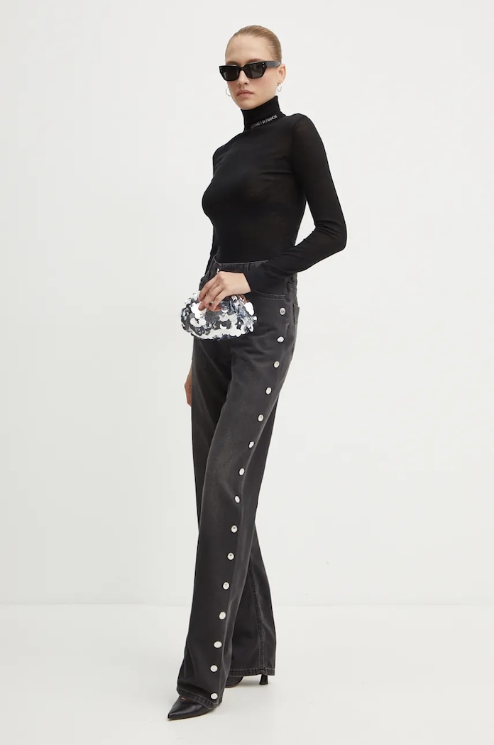 Elisabetta Franchi Τζιν παντελόνι Elisabetta Franchi PJ28N46E2 γκρί AW24
