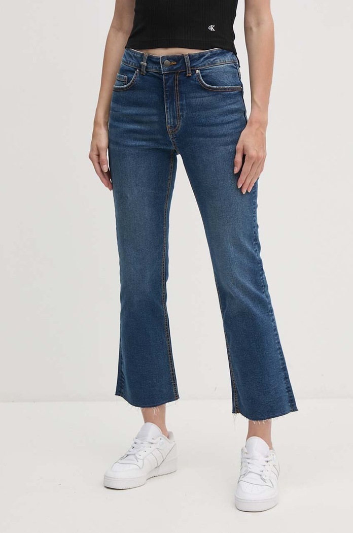 United Colors of Benetton Jeansy flare damskie niebieski 4OTADE010