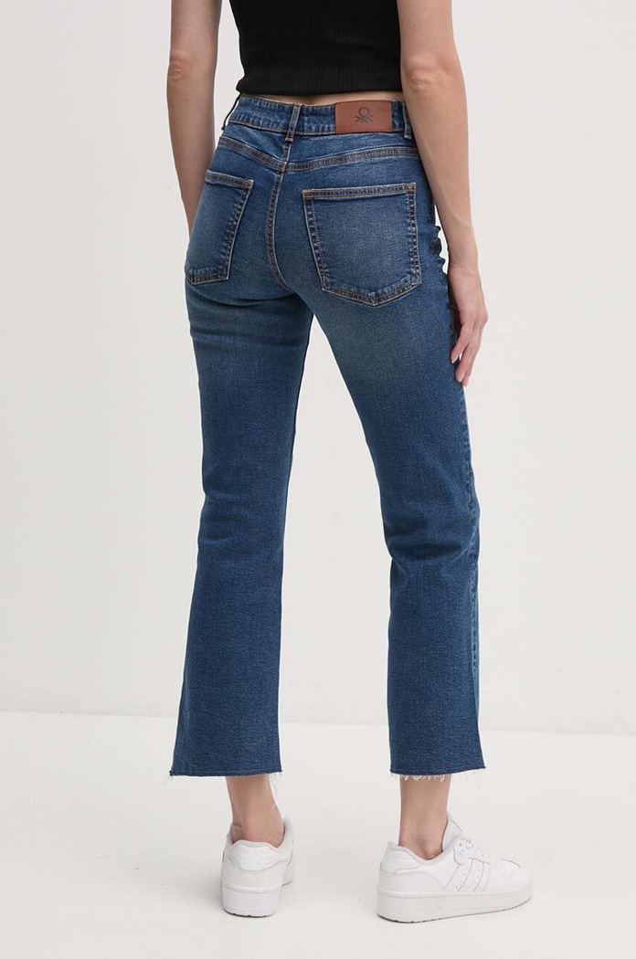 Odzież United Colors of Benetton Jeansy flare damskie 4OTADE010 niebieski