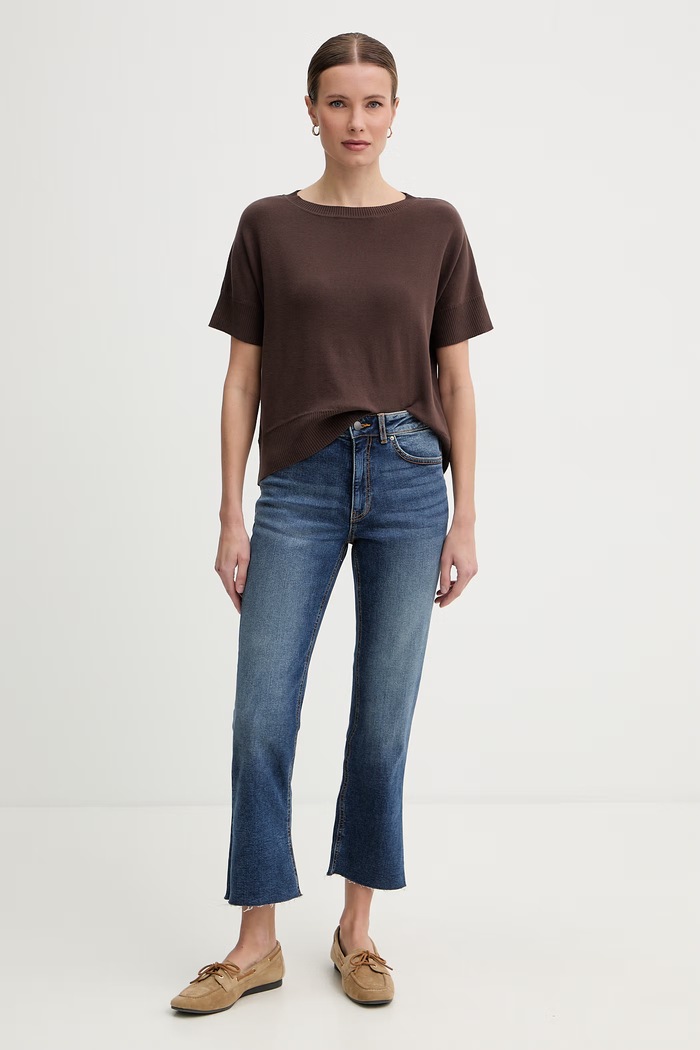 United Colors of Benetton flare női farmer 4OTADE010 sötétkék SS26