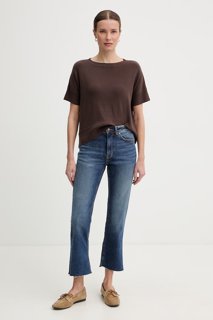 United Colors of Benetton flare női farmer 4OTADE010 sötétkék SS26