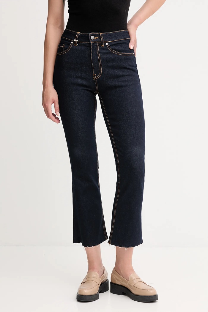 United Colors of Benetton jeansy flare damskie Planet friendly granatowy 4OTADE010