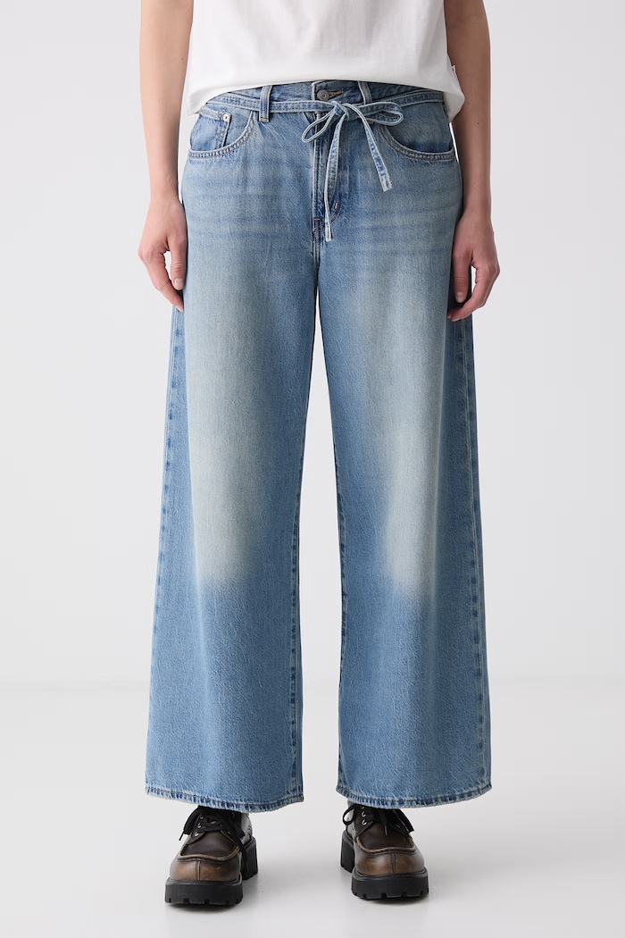 Levi's jeansy straight damskie XL STRAIGHT niebieski A8701