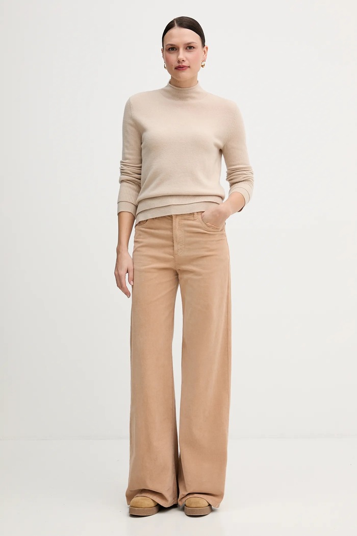 United Colors of Benetton spodnie 41ULDE029 beżowy AW25