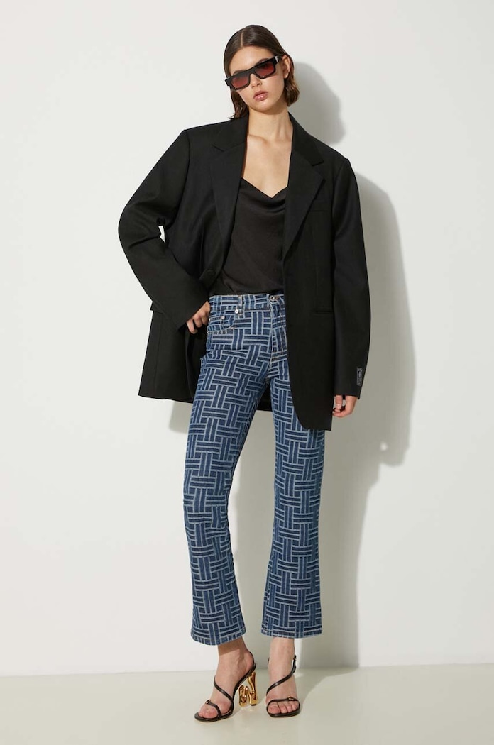 Τζιν παντελόνι Kenzo Bara Cropped Fit Jeans FE62DP2296J3.DS μπλε AW24