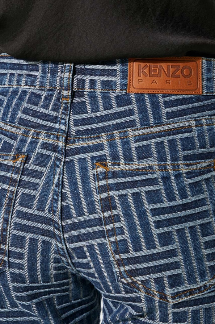 Τζιν παντελόνι Kenzo Bara Cropped Fit Jeans FE62DP2296J3.DS μπλε