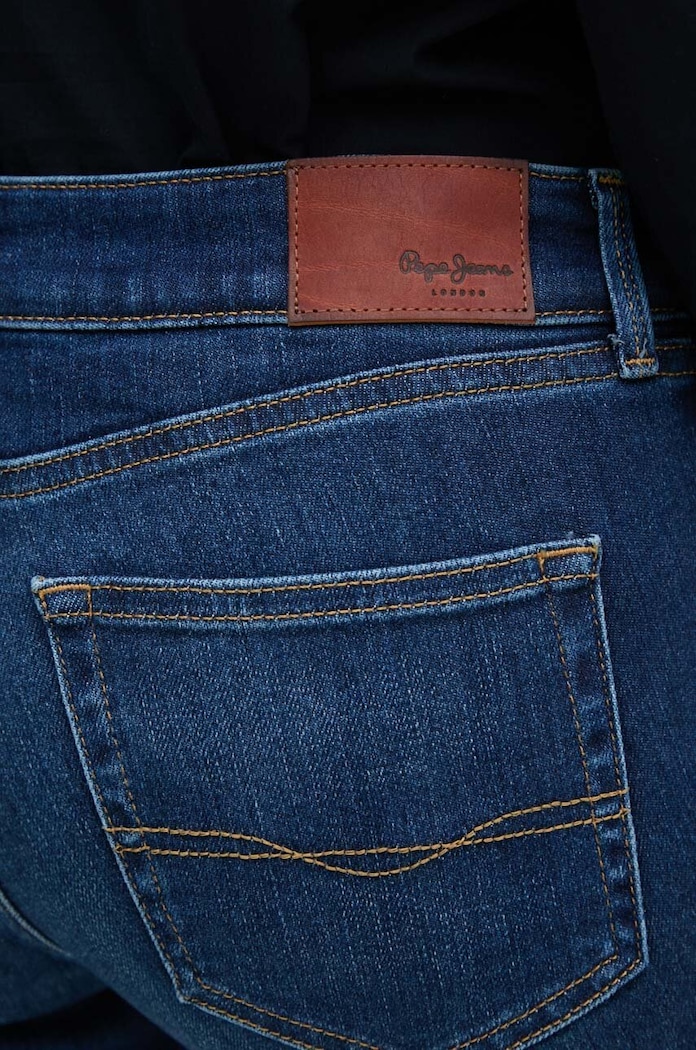 Rifle Pepe Jeans SKINNY JEANS LW tmavomodrá PL204583DP6