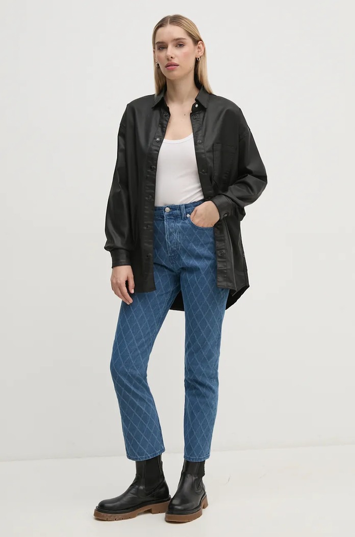 Rifle Pepe Jeans STRAIGHT JEANS UHW DIAMOND PL204722 modrá AW24