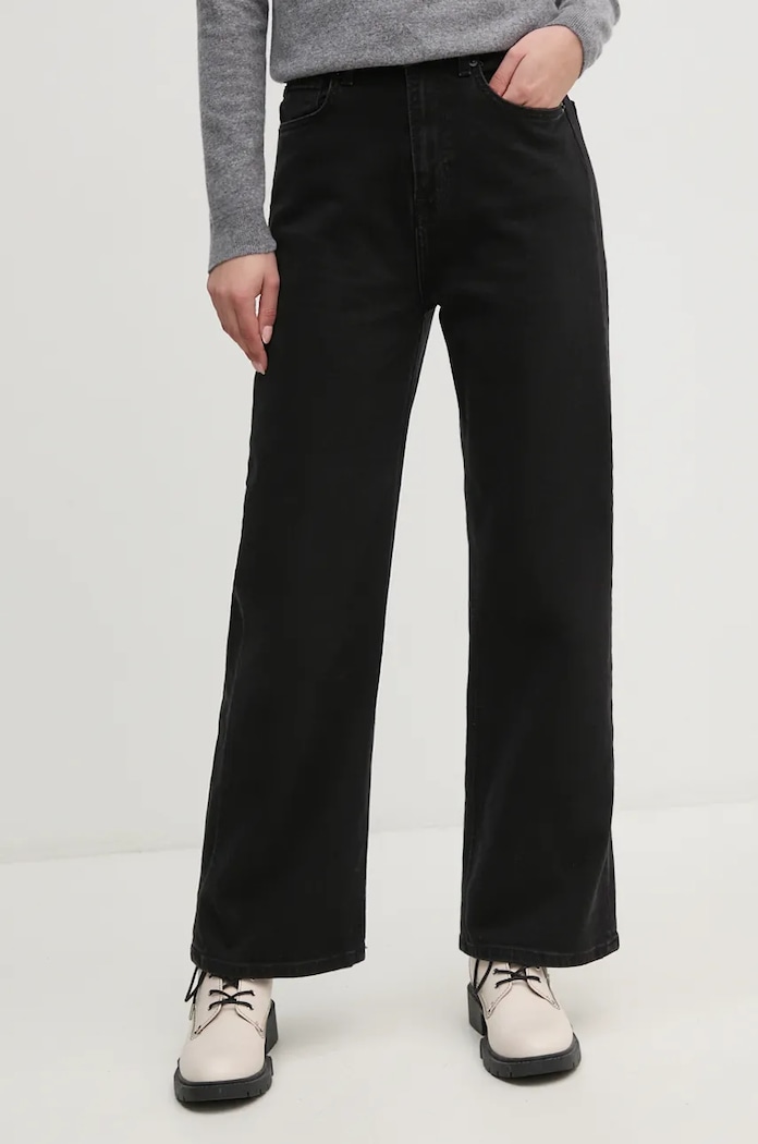 Rifle Pepe Jeans STRAIGHT JEANS UHW Planet friendly čierna PL204731XH2