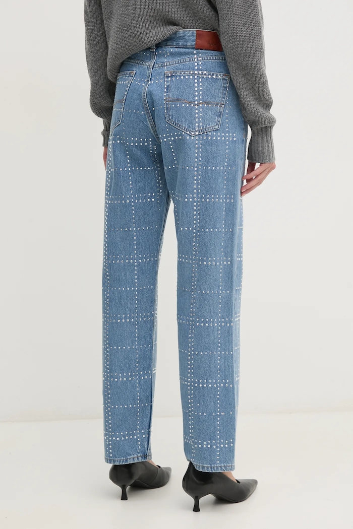 Odjeća Traperice Pepe Jeans STRAIGHT JEANS HW GLITTER PL204832 plava