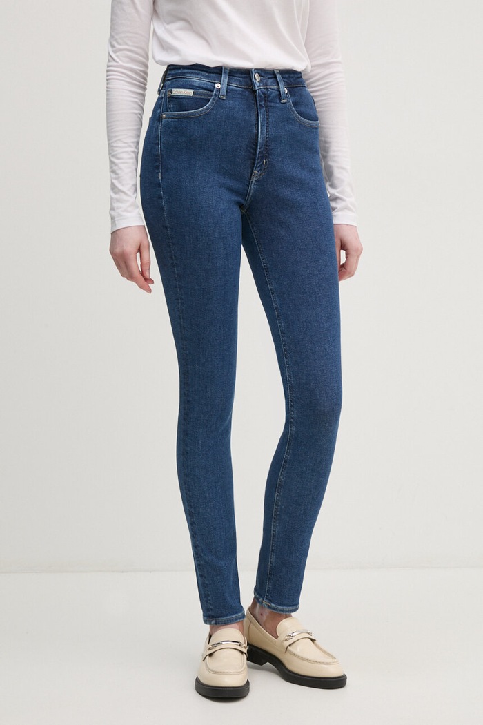 Rifle Calvin Klein Jeans Planet friendly tmavomodrá J20J224017