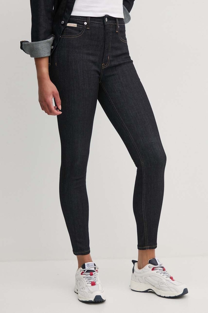 Rifle Calvin Klein Jeans Planet friendly tmavomodrá J20J224025