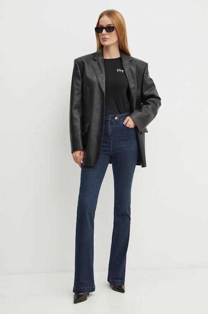 Morgan jeansy PKELY PKELY granatowy SS26