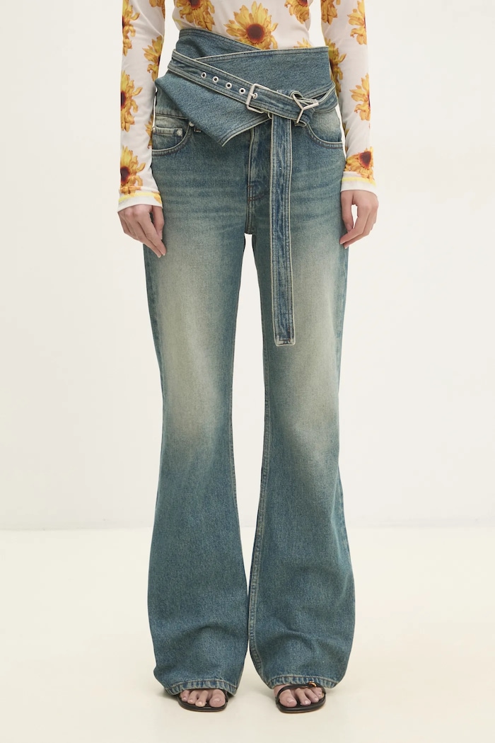 Rifle Y/Project WRAP BELT JEANS modrá 107PA006
