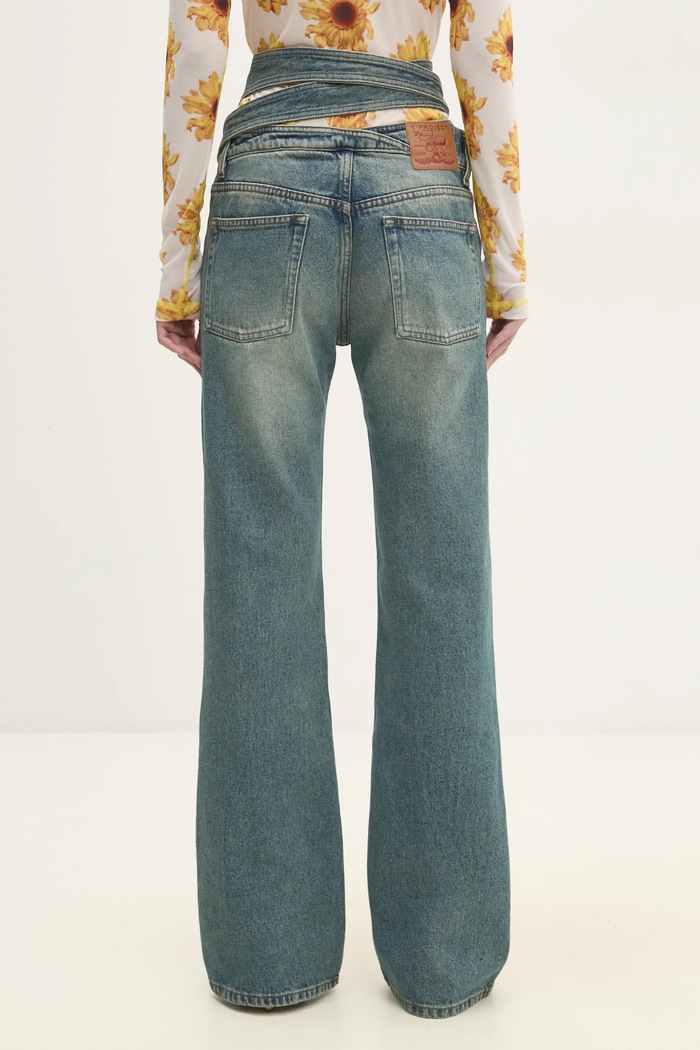 Oblečenie Rifle Y/Project WRAP BELT JEANS 107PA006 modrá