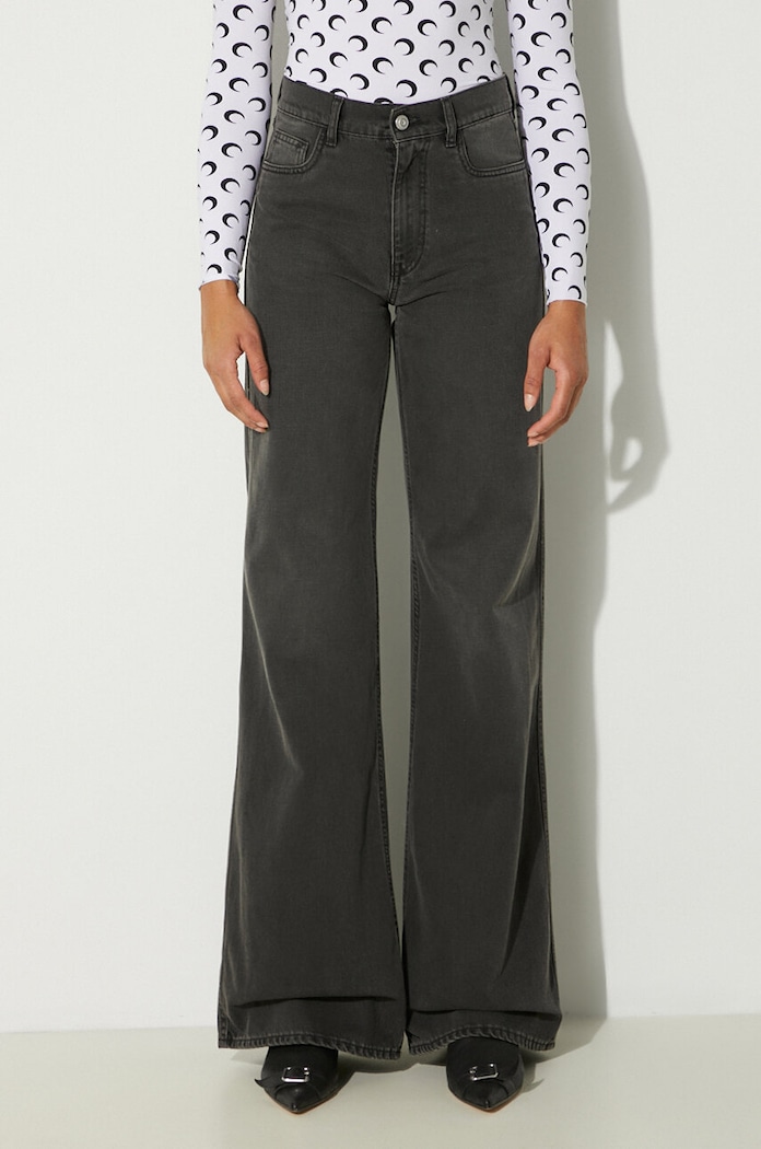 Coperni jeans Wide Leg Denim Pants gray COPP95F2004