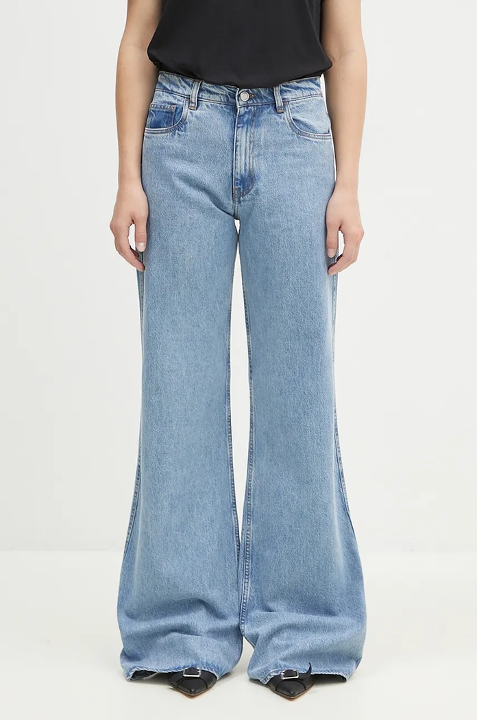 Odzież Coperni jeansy Wide Leg Denim Pants COPP95F2008 niebieski