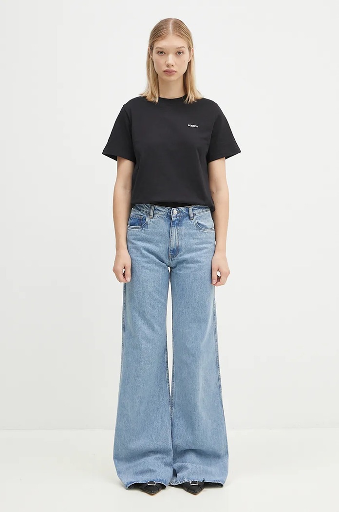 Coperni jeansy Wide Leg Denim Pants COPP95F2008 niebieski