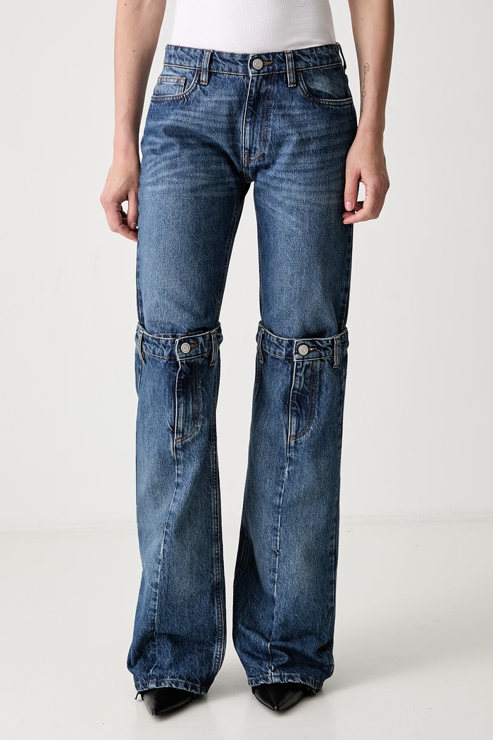 Rifle Coperni Open Knee Jeans modrá COPP55252