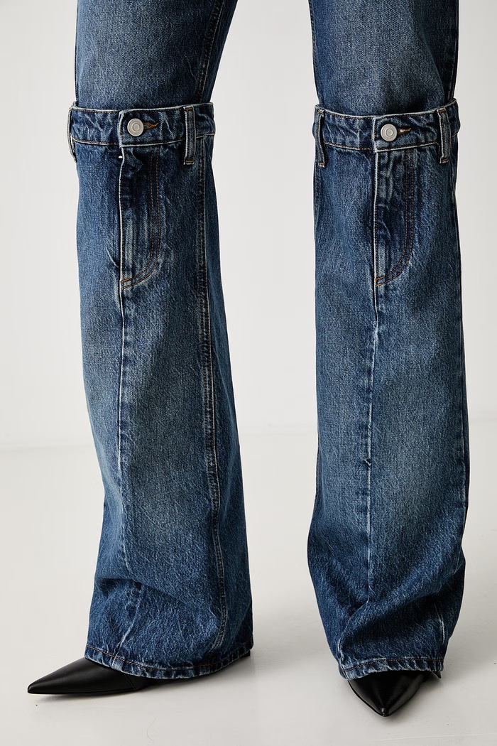 Rifle Coperni Open Knee Jeans modrá COPP55252