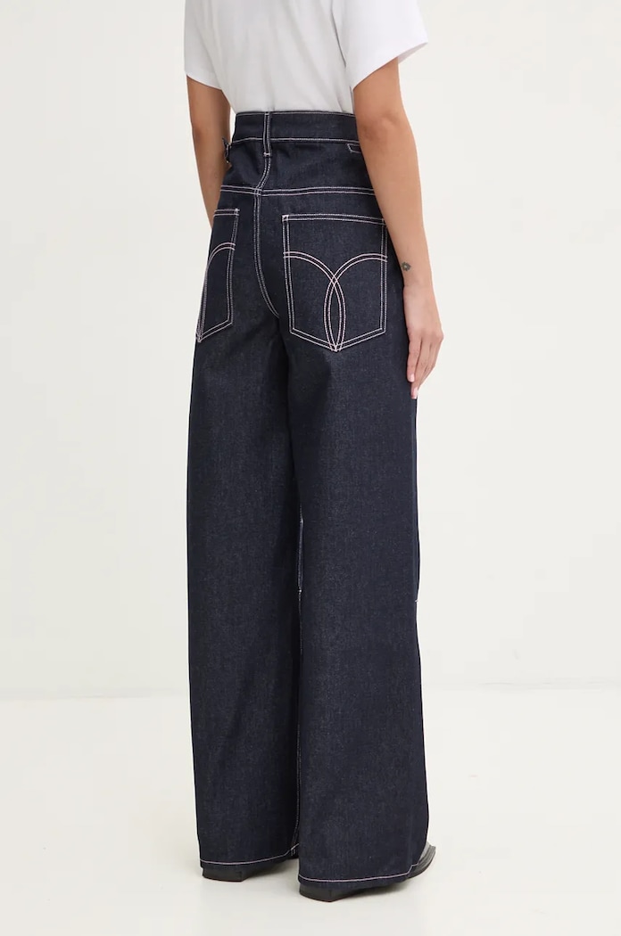 Odjeća Traperice Fiorucci W01FPDJE181DN01DN06 mornarsko plava